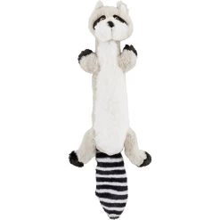 Frisco Raccoon Skinny Plush Squeaky Dog Toy