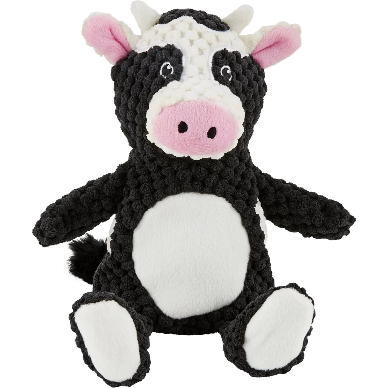 Frisco Cow Textured Plush Squeaky Dog Toy 1 Frisco Cow Textured Plush Squeaky Dog Toy