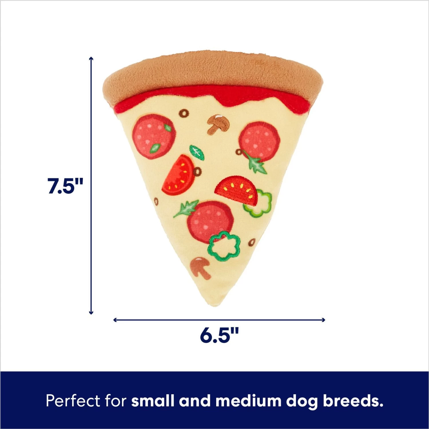 Frisco Pizza Slice Plush Squeaky Dog Toy 2 Frisco Pizza Slice Plush Squeaky Dog Toy - Image 2