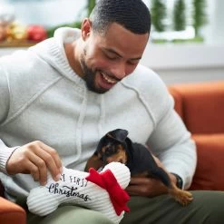 Frisco Holiday My First Christmas Bone Plush Squeaky Dog Toy 8 Frisco Holiday My First Christmas Bone Plush Squeaky Dog Toy -Frisco 233166 PT2. AC SS1800 V1601304755