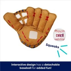 Frisco Baseball Mitt & Ball Interactive Plush Squeaky Dog Toy 8 Frisco Baseball Mitt & Ball Interactive Plush Squeaky Dog Toy -Frisco 252756 PT2. AC SS1800 V1686580089
