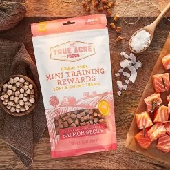 Frisco Fetch Squeaking Colorful Tennis Ball Dog Toy & True Acre Foods Salmon Recipe Mini-Training Rewards Grain-Free Soft & Chewy Dog Treats -Frisco 255469 PT5. AC SS1800 V1603199477