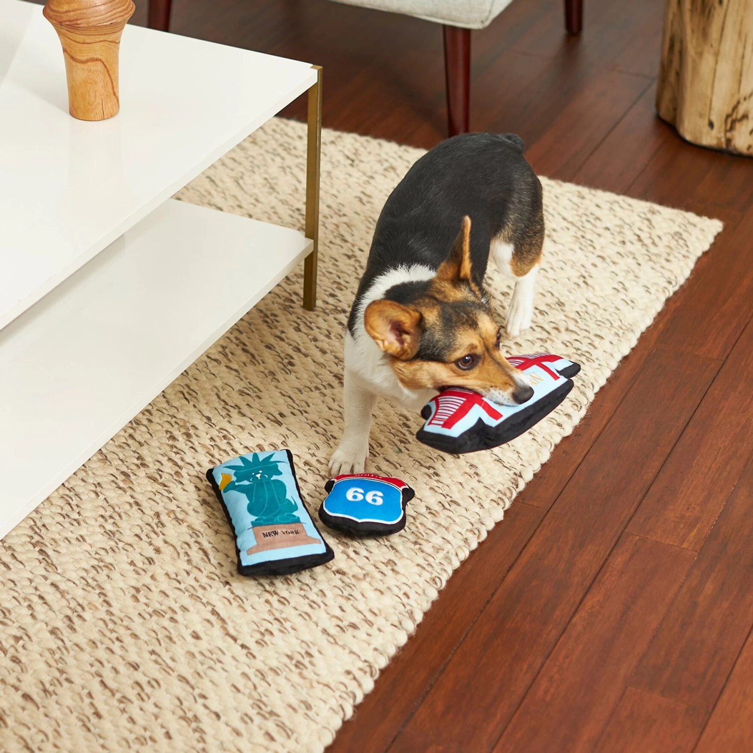 Frisco Road Trip Sightseeing Plush Squeaky Dog Toy, 3 Count 3 Frisco Road Trip Sightseeing Plush Squeaky Dog Toy, 3 Count - Image 3