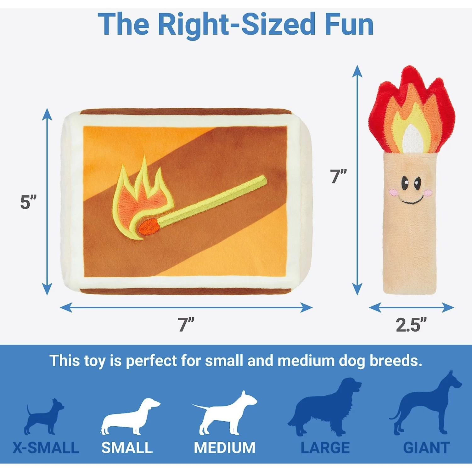 Frisco Camping Match Box 2-in-1 Plush Squeaky Dog Toy 2 Frisco Camping Match Box 2-in-1 Plush Squeaky Dog Toy - Image 2