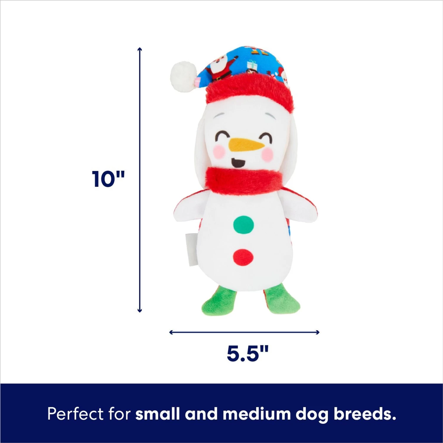 Frisco Holiday Santa & Snowman Reversible Plush Squeaky Dog Toy 2 Frisco Holiday Santa & Snowman Reversible Plush Squeaky Dog Toy - Image 2