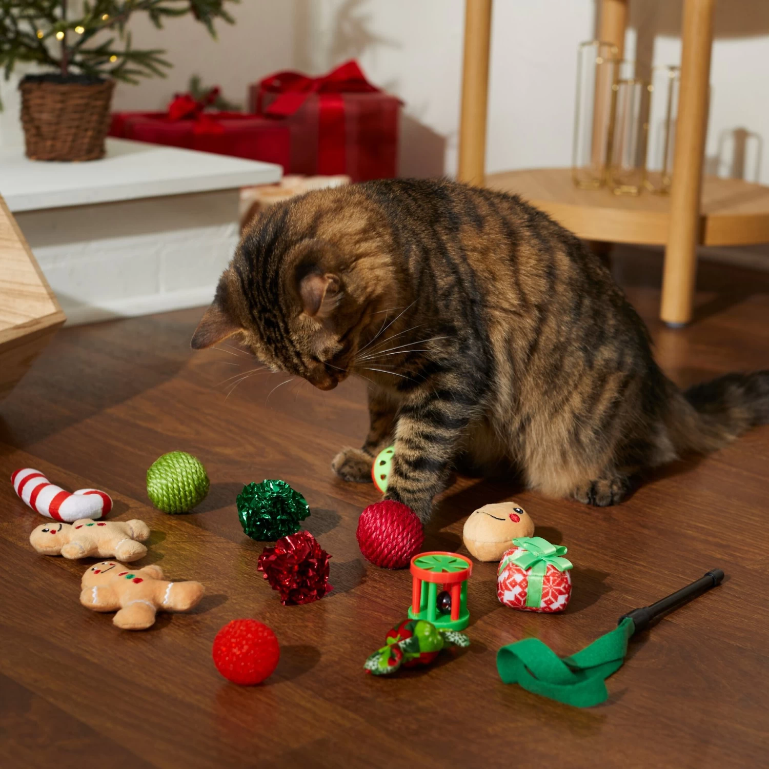 Frisco Holiday Festive Red Variety Pack Gift Box Cat Toy With Catnip, 14 Count 4 Frisco Holiday Festive Red Variety Pack Gift Box Cat Toy With Catnip, 14 Count - Image 4