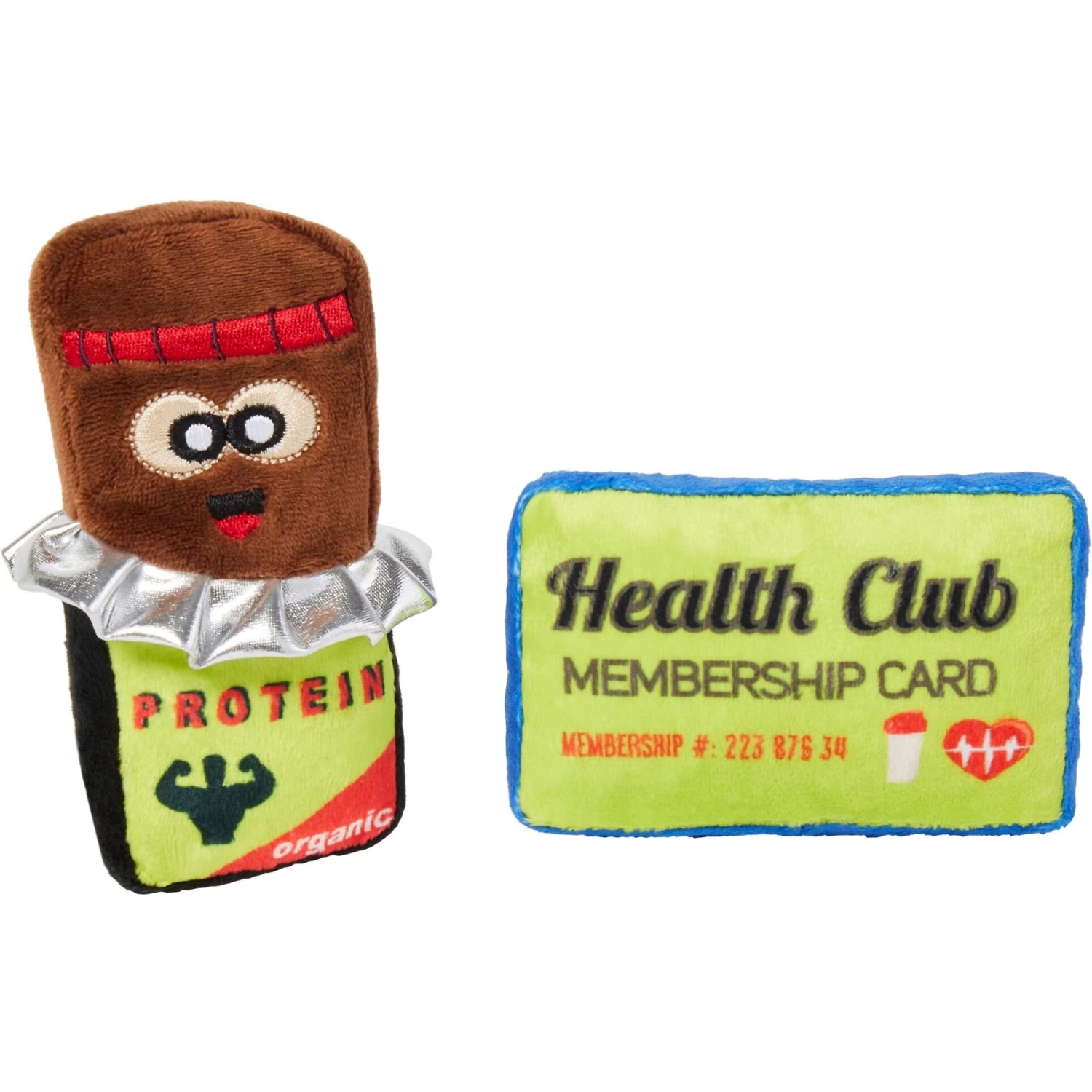 Frisco Protein Bar & Gym Membership Plush Cat Toy With Catnip 1 Frisco Protein Bar & Gym Membership Plush Cat Toy With Catnip