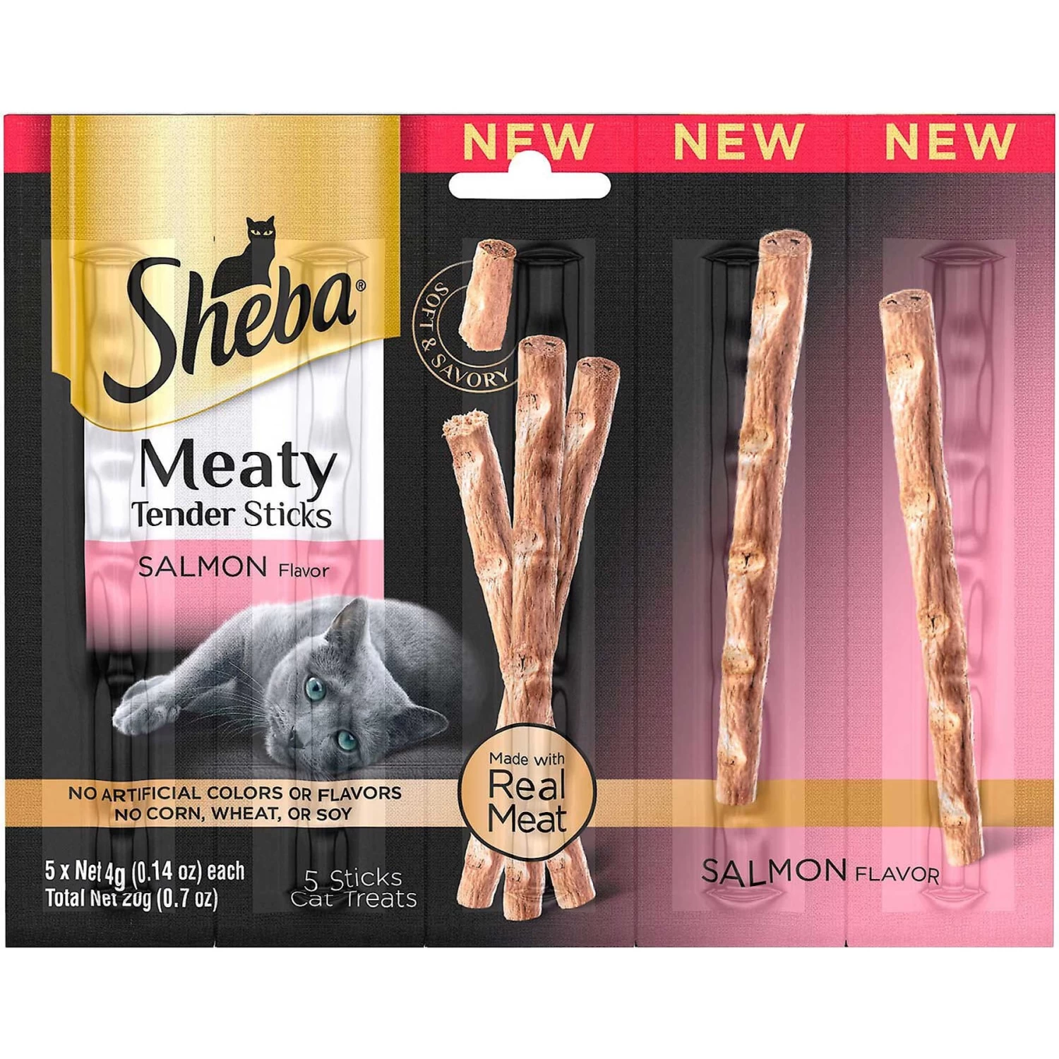 Sheba Meaty Tender Sticks Salmon Flavored Soft Adult Cat Treats & Frisco Plush, Teaser, Ball & Tunnel Variety Pack Cat Toy With Catnip 2 Sheba Meaty Tender Sticks Salmon Flavored Soft Adult Cat Treats & Frisco Plush, Teaser, Ball & Tunnel Variety Pack Cat Toy With Catnip - Image 2