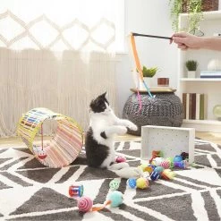 Sheba Meaty Tender Sticks Salmon Flavored Soft Adult Cat Treats & Frisco Plush, Teaser, Ball & Tunnel Variety Pack Cat Toy With Catnip 9 Sheba Meaty Tender Sticks Salmon Flavored Soft Adult Cat Treats & Frisco Plush, Teaser, Ball & Tunnel Variety Pack Cat Toy With Catnip -Frisco 298508 PT4. AC SS1800 V1623202064