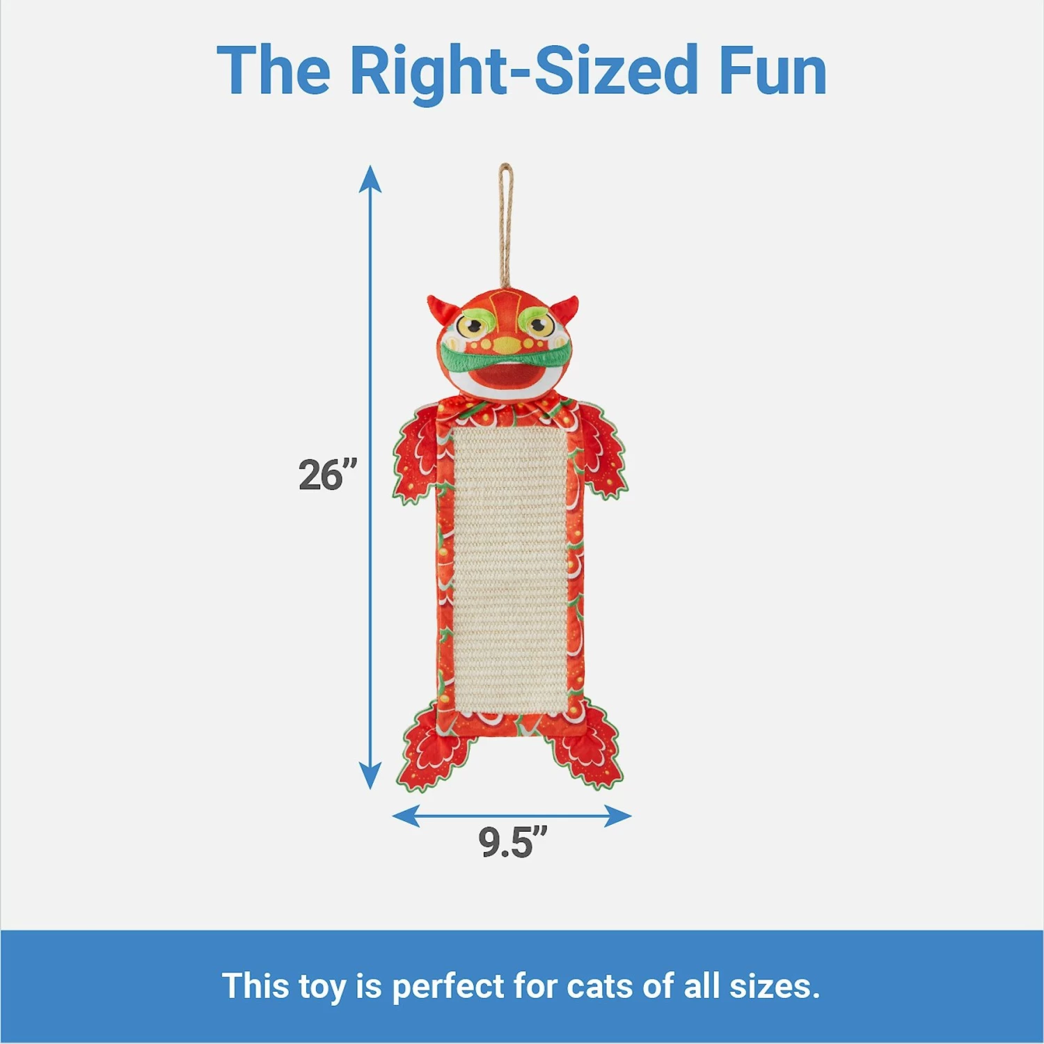 Frisco Lunar New Year Dragon Scratcher Cat Toy 2 Frisco Lunar New Year Dragon Scratcher Cat Toy - Image 2