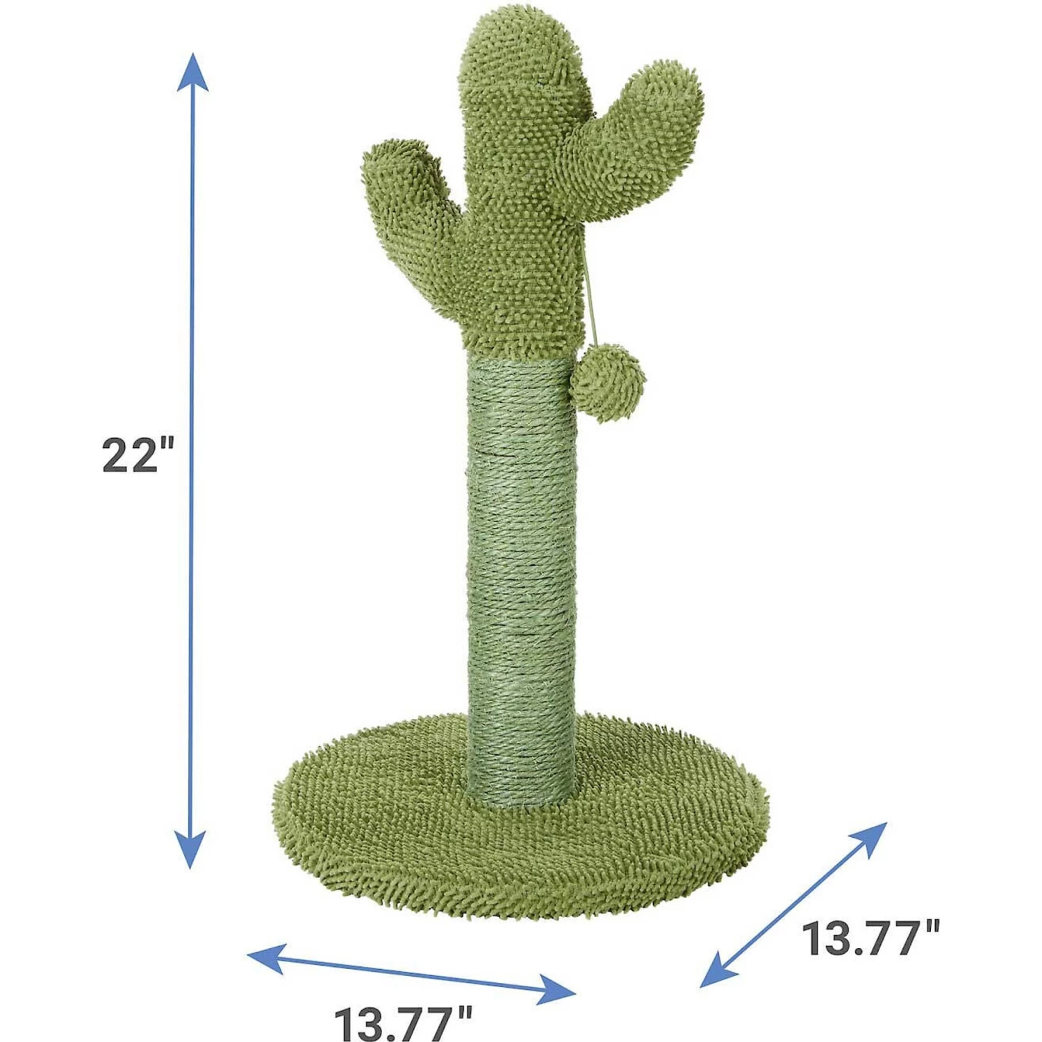 Frisco Cactus Cat Scratching Post & Frisco Dangly Avocado Buddy Plush Cat Toy With Catnip 3 Frisco Cactus Cat Scratching Post & Frisco Dangly Avocado Buddy Plush Cat Toy With Catnip - Image 3
