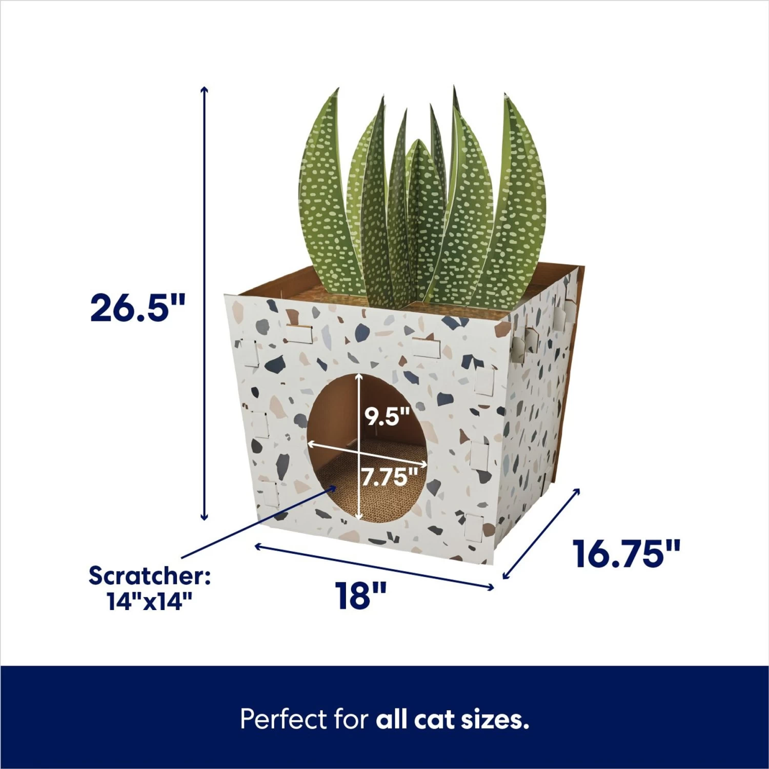 Frisco Potted Succulent Cardboard Cat House 2 Frisco Potted Succulent Cardboard Cat House - Image 2
