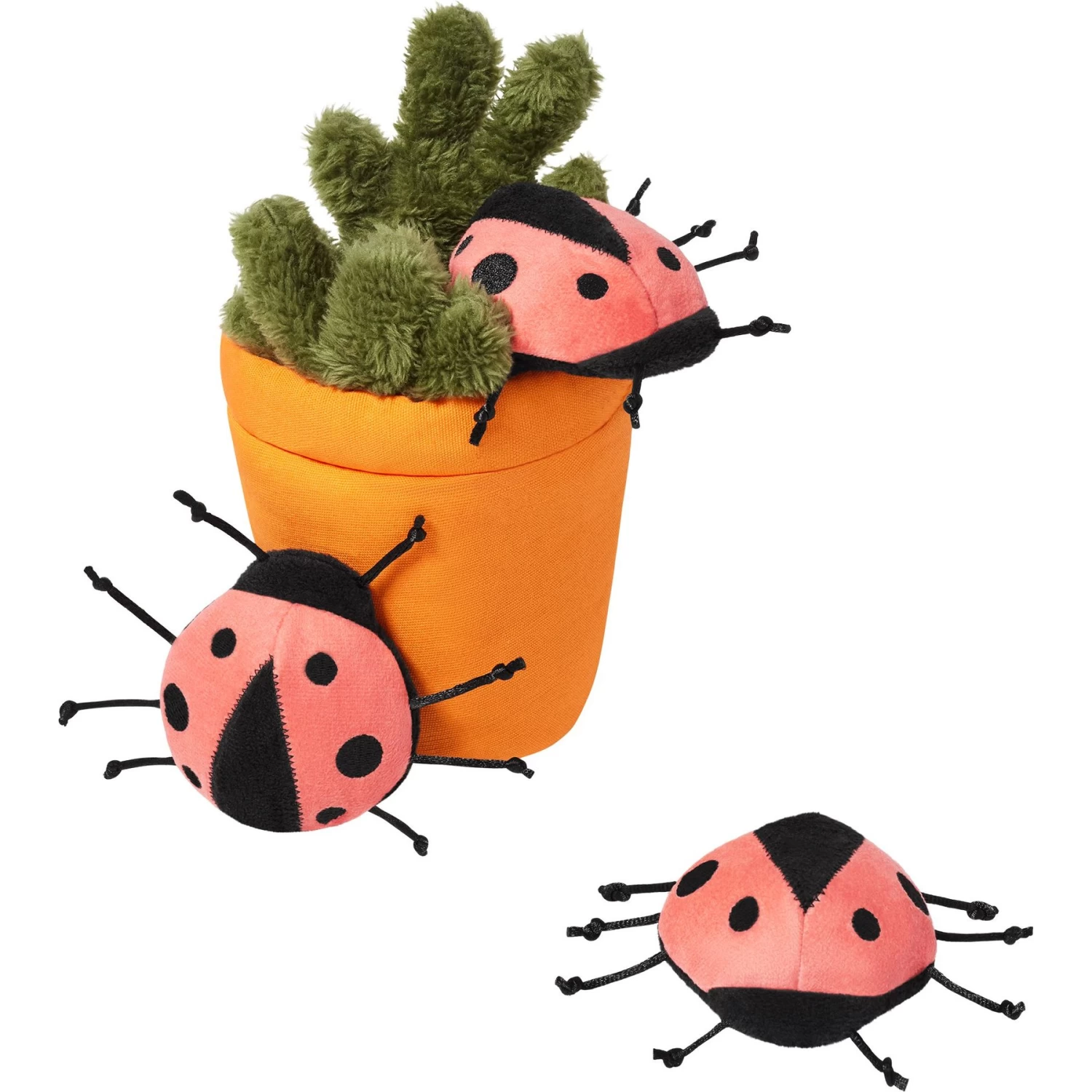 Frisco Spring Potted Plant And Ladybugs Interactive Plush Cat Toy With Catnip 1 Frisco Spring Potted Plant And Ladybugs Interactive Plush Cat Toy With Catnip