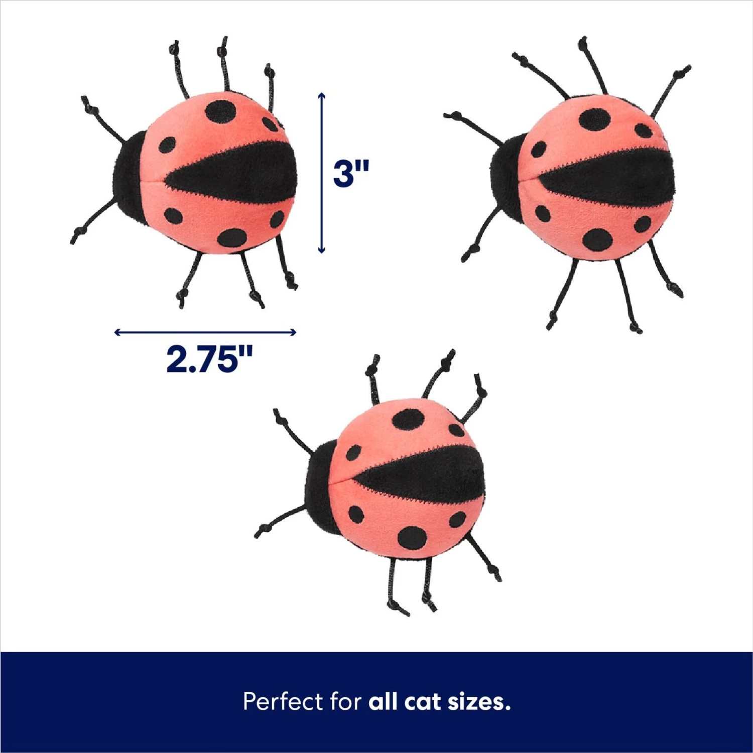 Frisco Spring Potted Plant And Ladybugs Interactive Plush Cat Toy With Catnip 3 Frisco Spring Potted Plant And Ladybugs Interactive Plush Cat Toy With Catnip - Image 3