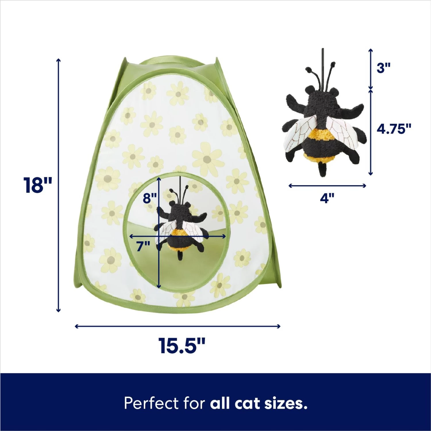 Frisco Spring Daisy Pop-Up Tent Cat Toy With Catnip 2 Frisco Spring Daisy Pop-Up Tent Cat Toy With Catnip - Image 2