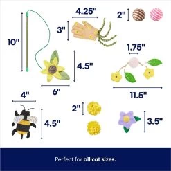 Frisco Spring Plush, Teaser, Ball & Tunnel Variety Pack Cat Toy With Catnip, 10 Count 7 Frisco Spring Plush, Teaser, Ball & Tunnel Variety Pack Cat Toy With Catnip, 10 Count -Frisco 541590 PT2. AC SS1800 V1672936931