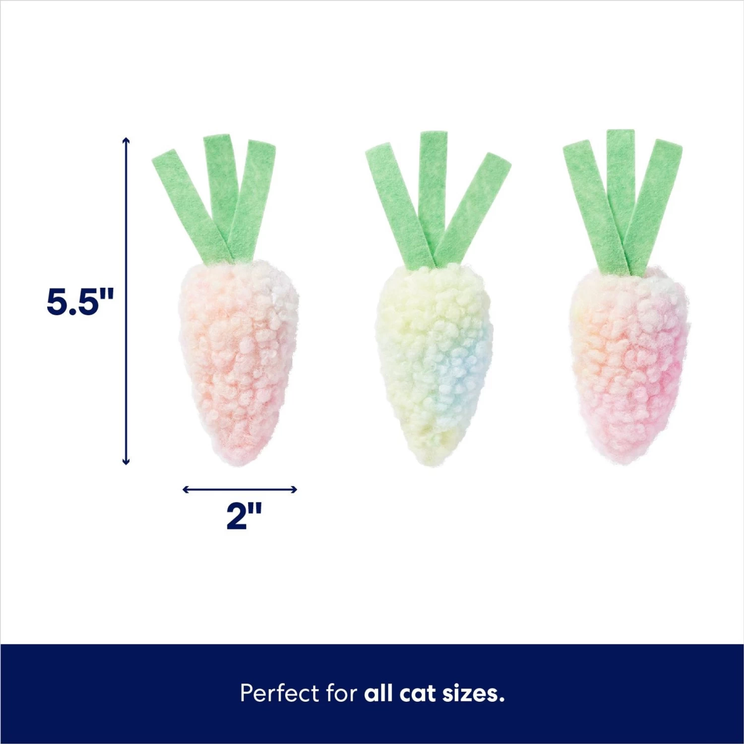 Frisco Easter Carrot Plush Cat Toy With Catnip 2 Frisco Easter Carrot Plush Cat Toy With Catnip - Image 2