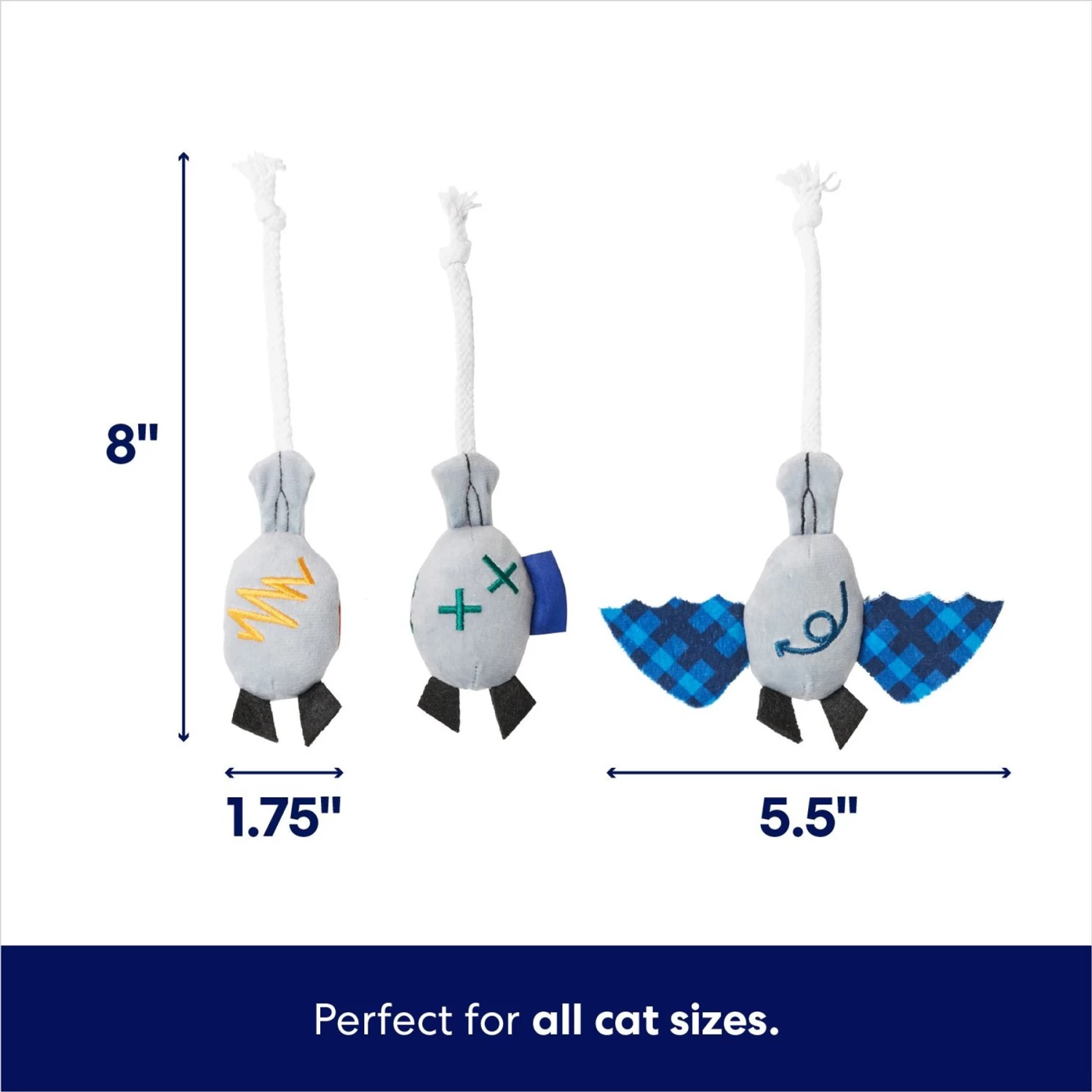 Frisco Halloween Cutie Bats Plush Cat Toy With Catnip 2 Frisco Halloween Cutie Bats Plush Cat Toy With Catnip - Image 2