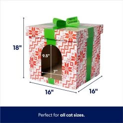 Frisco Holiday Gift Box Cardboard Cat House & Frisco Holiday Santa's Workshop Cardboard Cat House 11 Frisco Holiday Gift Box Cardboard Cat House & Frisco Holiday Santa's Workshop Cardboard Cat House -Frisco 986158 PT2. AC SS1800 V1698258056